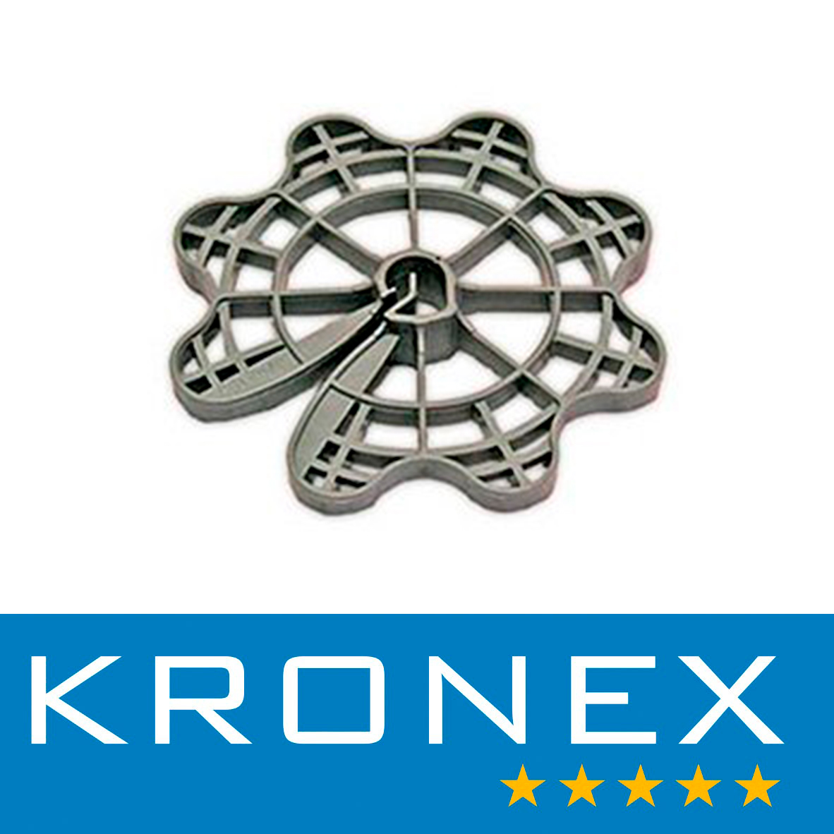 Фиксатор звездочка усиленная KRONEX 40 мм., арм. 5-16  мм. (упак.500 шт.)