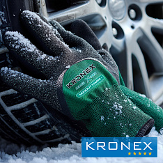 Перчатки утепленные KRONEX X-PRO, MONOLIT WARM, Nitrile sandy, темно-зеленые