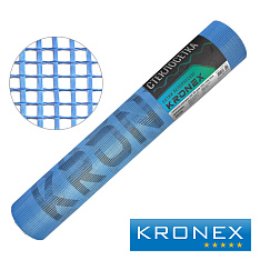 Стеклосетка белорусская KRONEX CCШ-160, 5х5 мм, синяя, рулон 1х50м