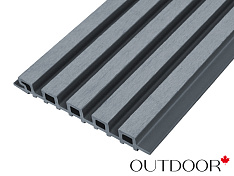 Панель универсальная ДПК Outdoor 3D 220*25*4000 мм. шлифованная графит