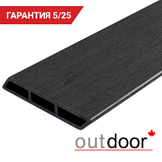 Доска Ромбус ДПК Outdoor 122*22*4000 мм. STORM BLACK черная