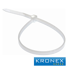 Стяжка нейлоновая KRONEX 2,5*100 мм белая (упак. 100 шт.)