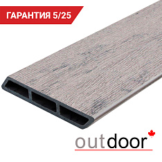 Доска Ромбус ДПК Outdoor 122*22*4000 мм. STORM GREY серая микс