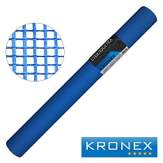 Стеклосетка штукатурная KRONEX ССШ-160 ГОСТ Р 55225-2017, 5х5 мм, разрыв 2200, синяя, рулон 1х25м