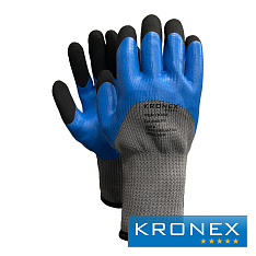 Перчатки утепленные KRONEX TITAN WARM с латексным покрытием, усиленная защита