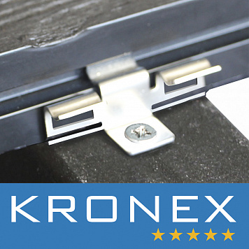 Крепеж промежуточный KRONEX № 7 для каркаса из металлопрофиля и лаги ДПК (упак/100 шт)