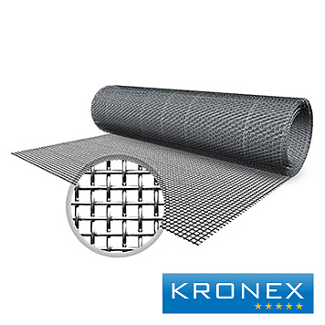 Сетка тканая оцинк. KRONEX 2.5*2.5*0.4 мм. (рулон 1*25 м.)