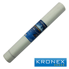 Стеклосетка штукатурная "KRONEX" 4х4мм, разрыв 2000, белая, класс А, рулон 1х25м