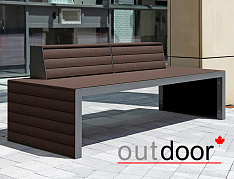 Универсальный профиль ДПК Outdoor 80*20*4000 мм. полнотелый STORM коричневый микс