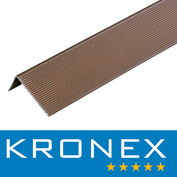 Угол завершающий алюминиевый KRONEX 51,5*30*70 мм. коричневый