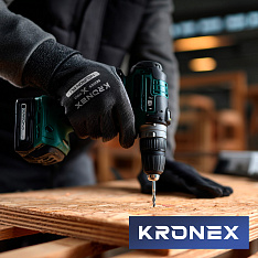 Перчатки нейлоновые KRONEX X-PRO, NEURON-PU,  черные