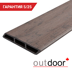 Доска заборная Ромбус ДПК Outdoor 122*22*3000 мм. браш коричневая микс