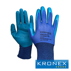 Перчатки нейлоновые KRONEX STRONG со штампованным латексным покрытием