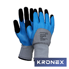 Перчатки нейлоновые KRONEX TITAN с латексным покрытием, усиленная защита (упак.12 пар)