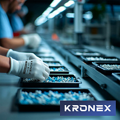 Перчатки нейлоновые KRONEX X-PRO, NEURON-PU,  белые