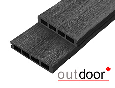 Террасная доска ДПК Outdoor 3D 150*25*4000 мм. завершающая NEVADA/CALIFORNIA черная