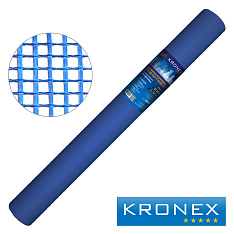 Стеклосетка штукатурная KRONEX ССШ-160 ГОСТ Р 55225-2017, 5х5 мм, разрыв 2200, синяя, рулон 1х25м