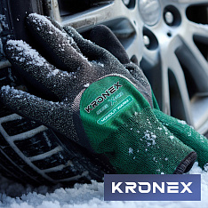 Перчатки утепленные KRONEX X-PRO, MONOLIT WARM, Nitrile sandy, темно-зеленые