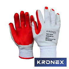 Перчатки х/б KRONEX STARK, усиленная резина