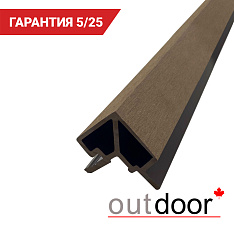 Угловой элемент для панели ДПК Outdoor 74*70*4000 мм. шлифованный дуб