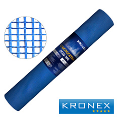 Стеклосетка штукатурная KRONEX ССШ-160 ГОСТ Р 55225-2017, 5х5 мм, разрыв 2200, синяя, рулон 1х50м