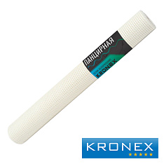 Стеклосетка белорусская панцирная KRONEX, 10х10 мм, белая, рулон 1х5м