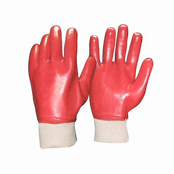 Перчатки маслобензостойкие "Гранат", ПВХ покрытие, красные (упак. 12 пар)