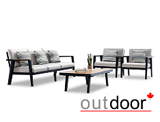 Комплект мебели OUTDOOR Орлеан (3-местный диван, 2 кресла, кофейный стол), песочный
