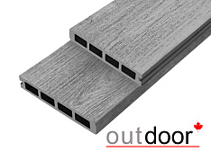 Террасная доска ДПК Outdoor 3D 150*25*4000 мм. завершающая NEVADA/CALIFORNIA серая
