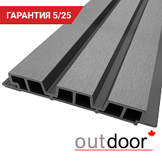 Панель универсальная ДПК Outdoor 3D 233.5*32*4000 мм. шлифованная серая