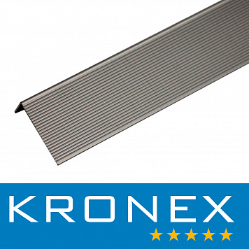 Угол завершающий алюминиевый KRONEX 51,5*30*3000 мм. браш серебро