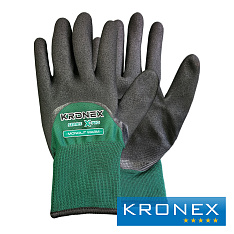 Перчатки утепленные KRONEX X-PRO, MONOLIT WARM, Nitrile sandy, темно-зеленые