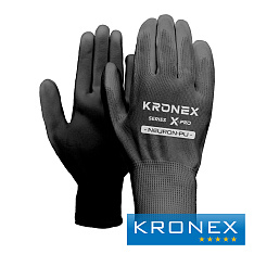Перчатки нейлоновые KRONEX X-PRO, NEURON-PU,  черные